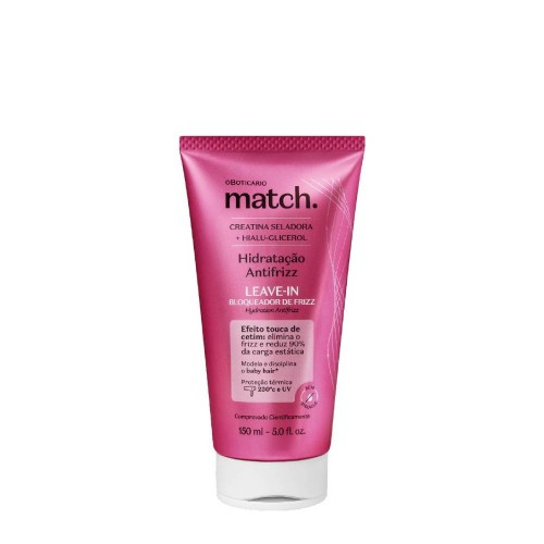 O Boticário Match Leave-In Hidratação Antifrizz 150ml
