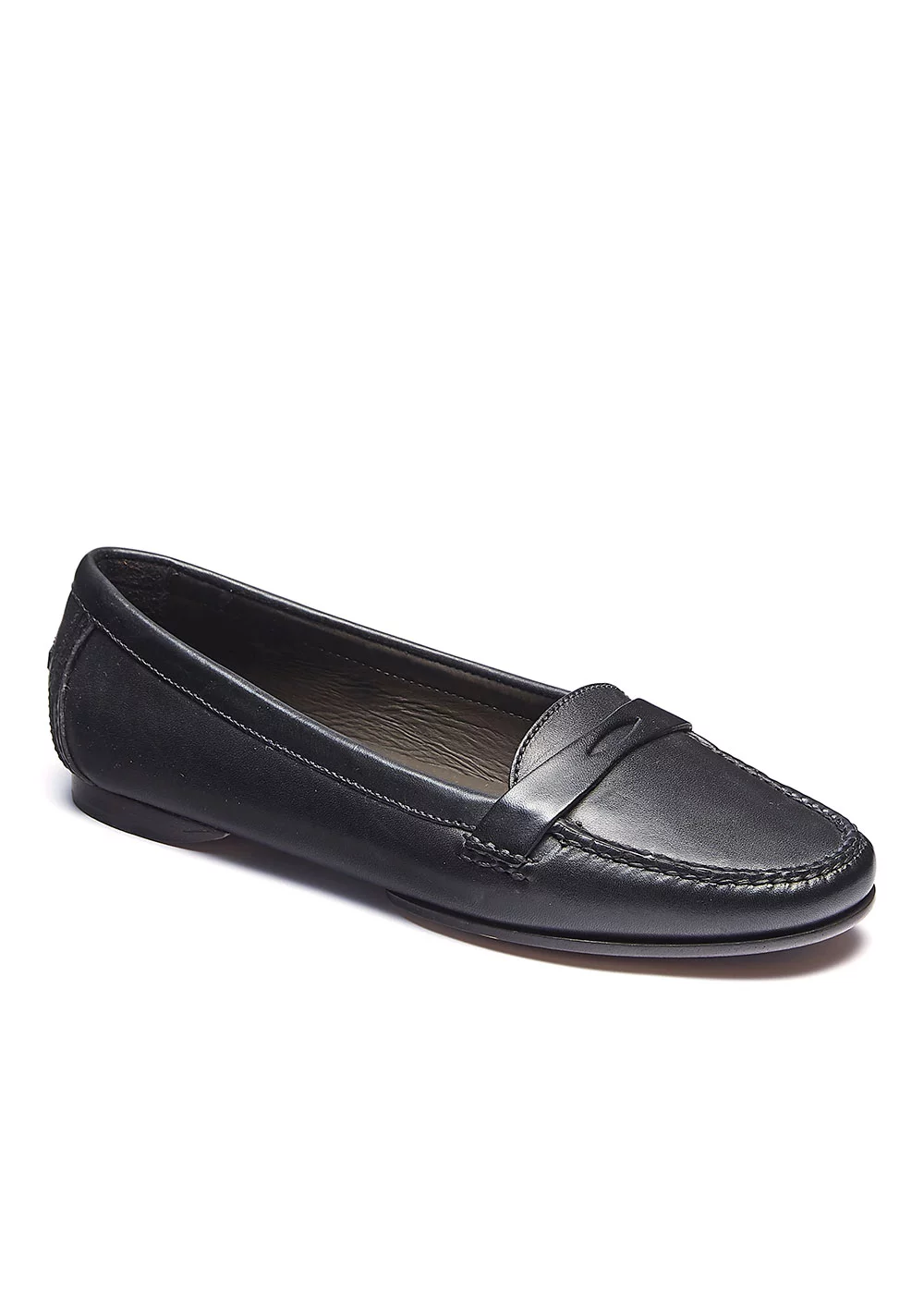 MOCASSIN ROUND MOC CUIR NOIR