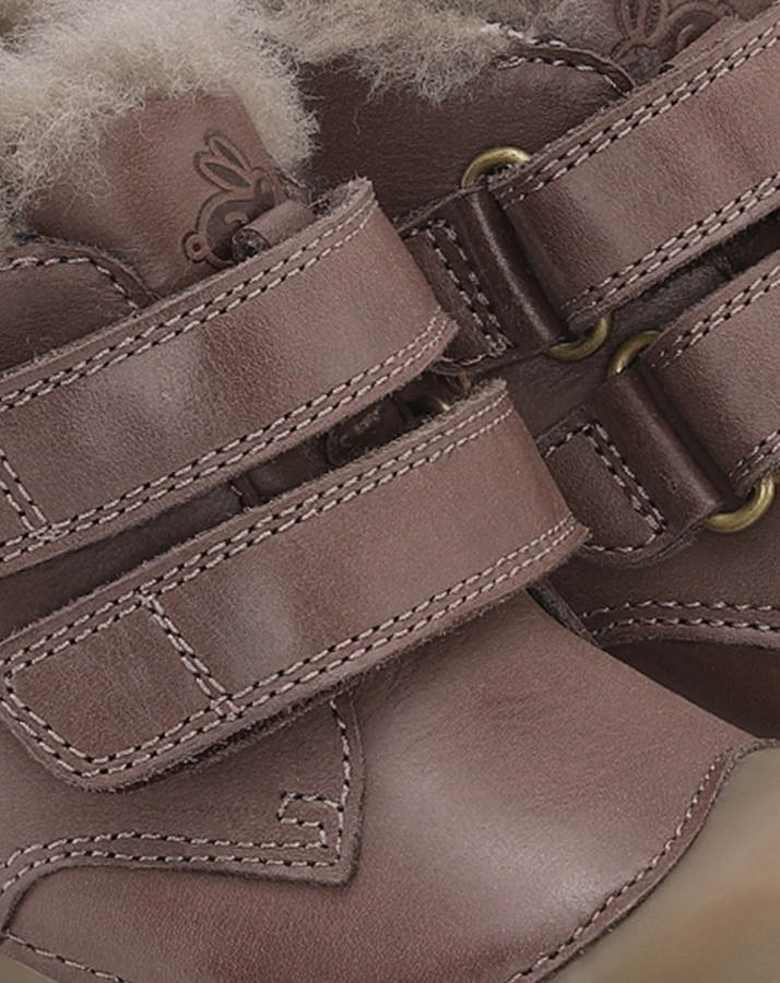 Klett-Lauflernschuh PETIT MID LAMB gefüttert in brown
