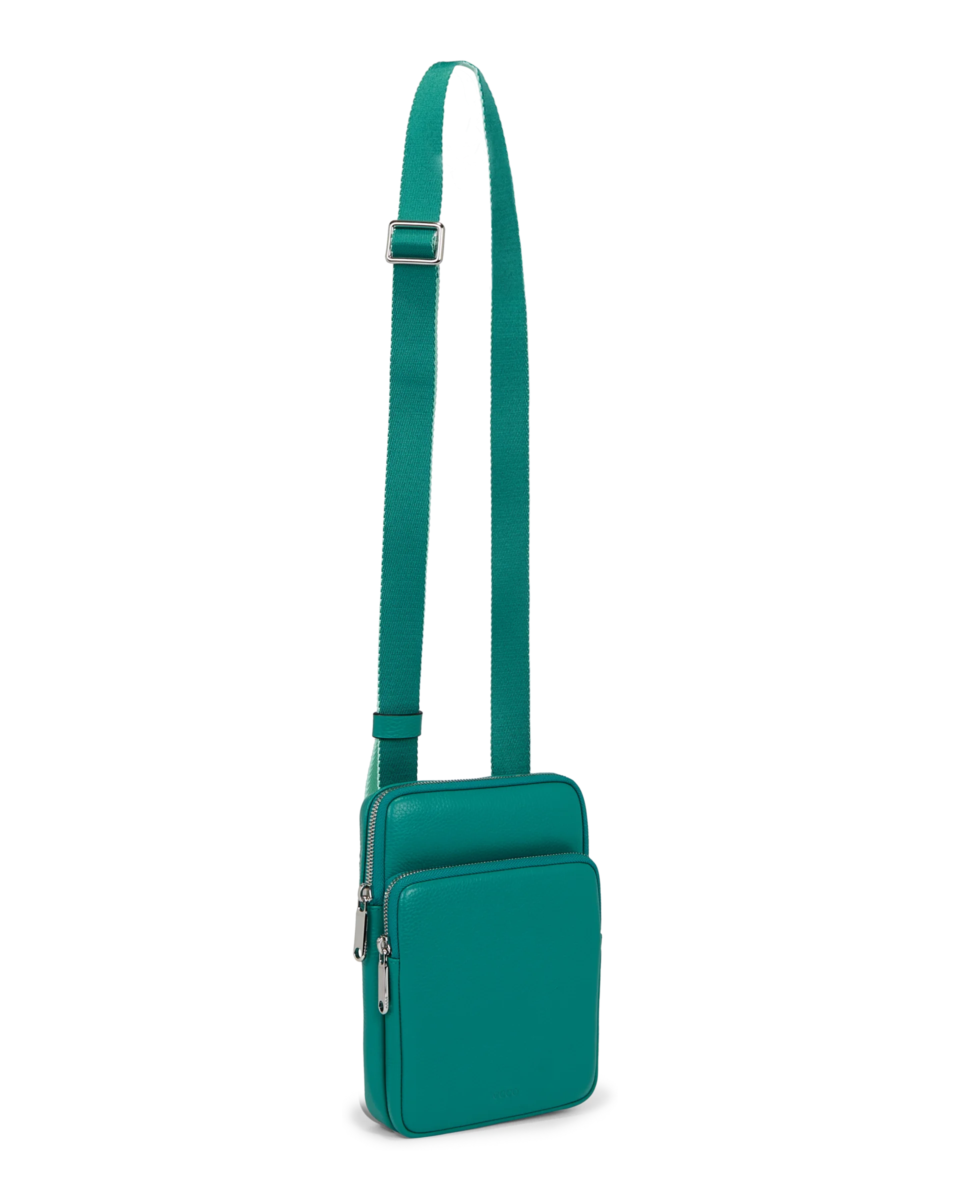 ECCO Flat Pouch Umhängetasche aus Leder Grün