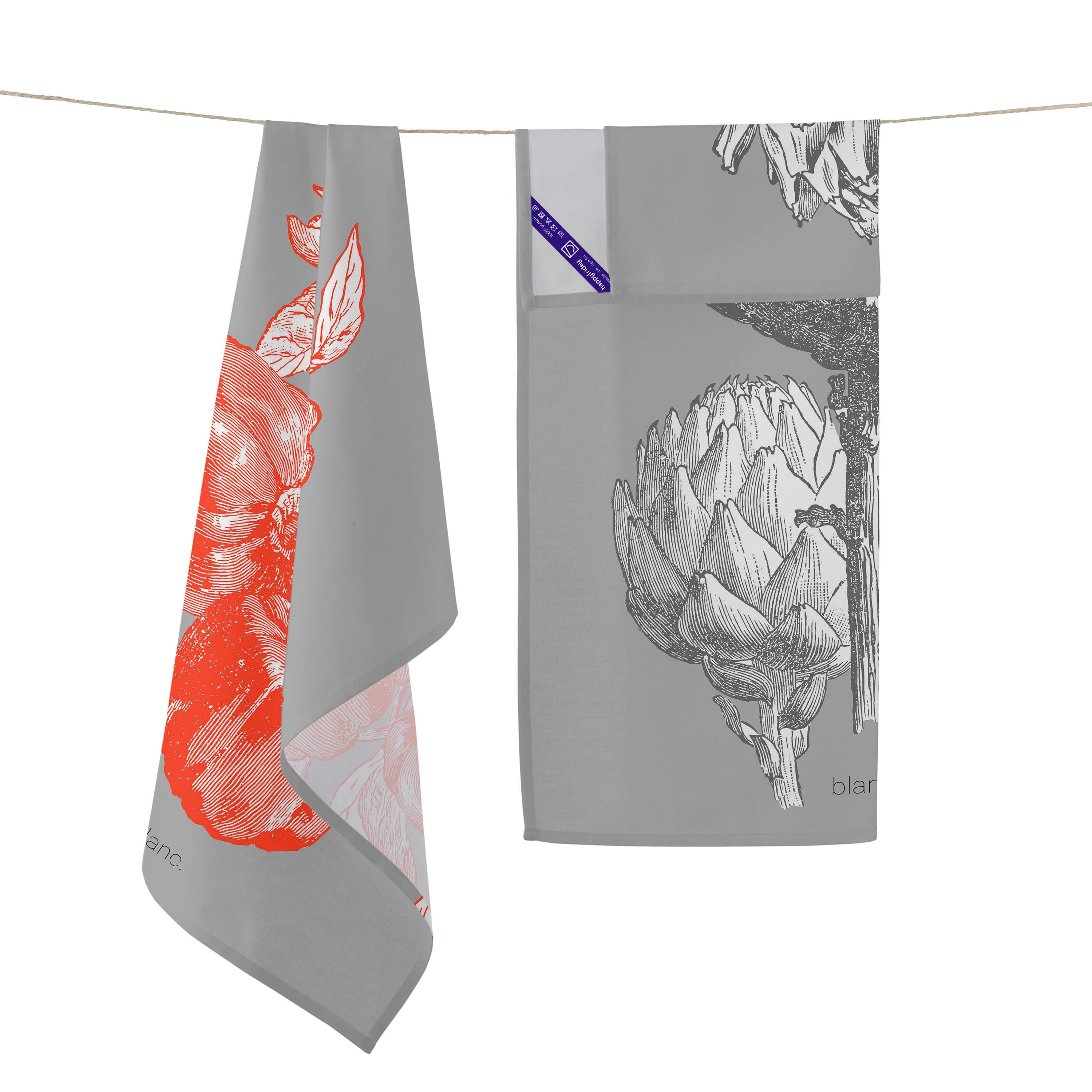 Blanc Set van 2 theedoeken Artichoke