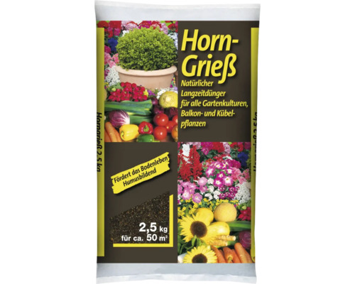 Hoornmeel natuurlijke meststof organische meststof 2,5 kg voor ca. 50 m²
