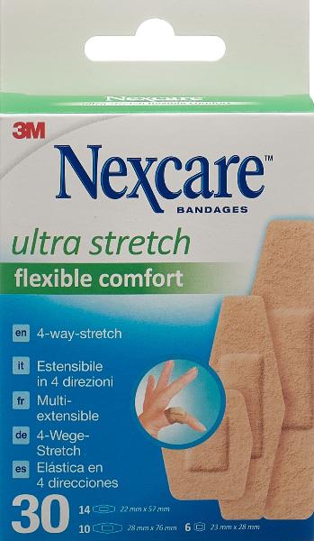 NEXCARE Pflaster Ultra Stretch<br>30 Stück, Pflaster, Flexible Comfort 3 Grössen assortiert
