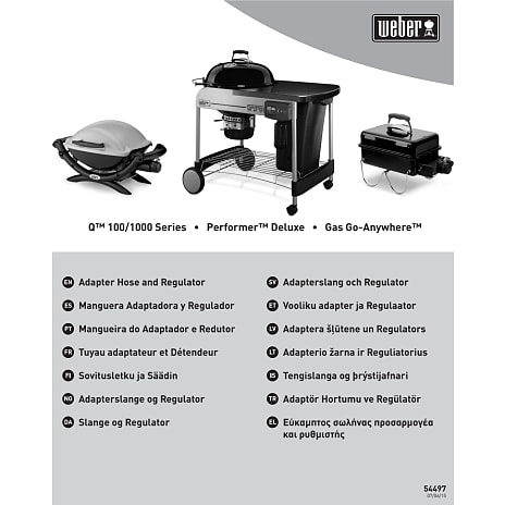 Weber konverteringssæt til 5- og 10 kg gasflasker