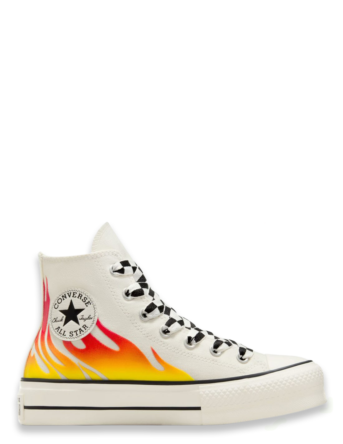 converse Sneakers Montantes Femme Ctas Lift Hi Toile Blanc Cassé