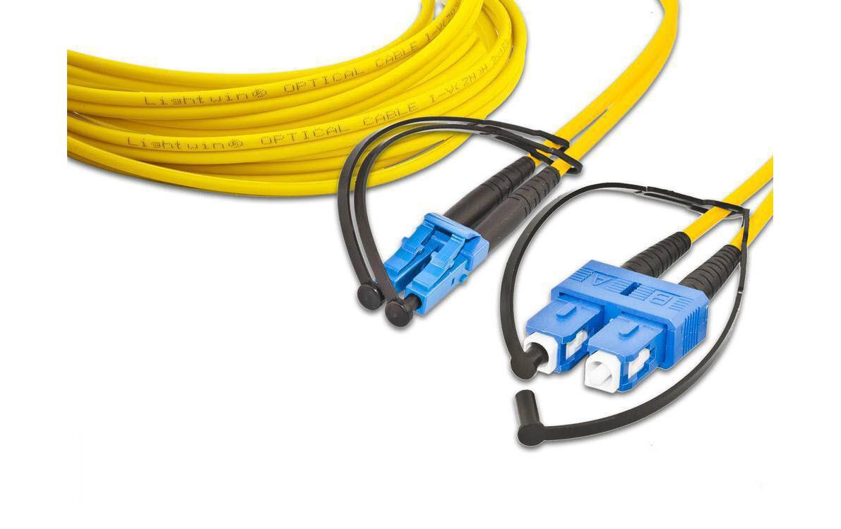 LWL-Patchkabel Singlemode LC – SC, OS2, Duplex, 10 mSinglemode LC-SC Duplex OS2 10 m