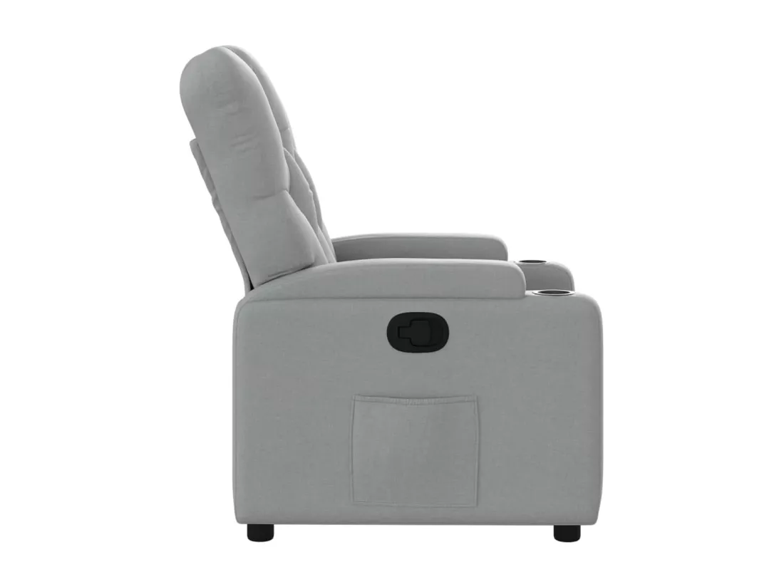 Fauteuil inclinable Gris clair Tissu
