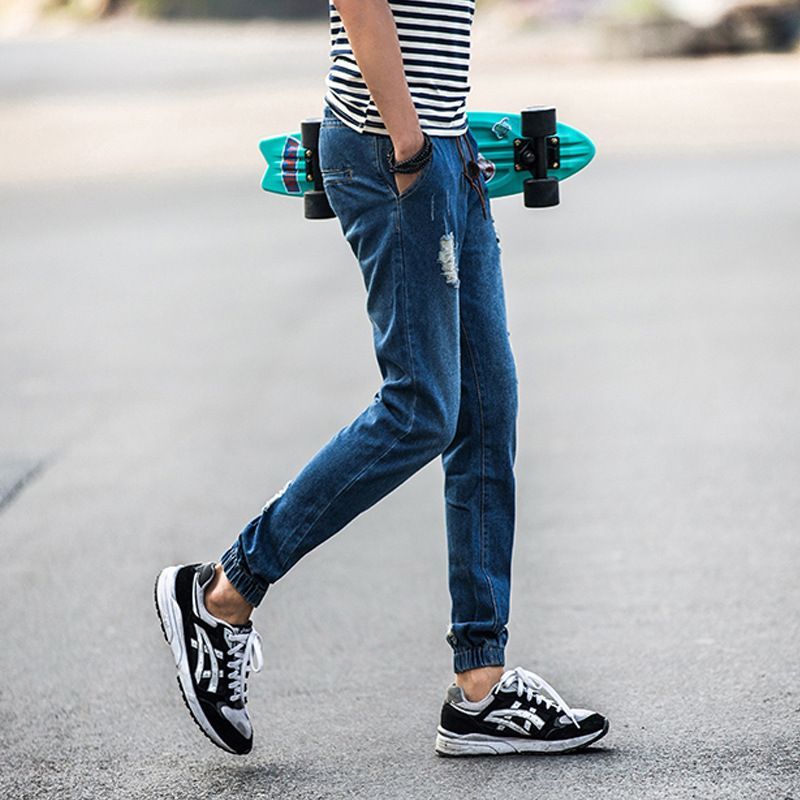 Wewewow - Versleten Slim-Fit Jeans