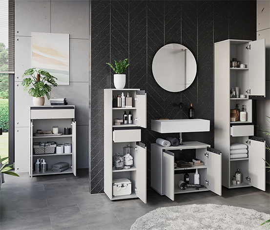 Badschrank »Lemont«, steingrau