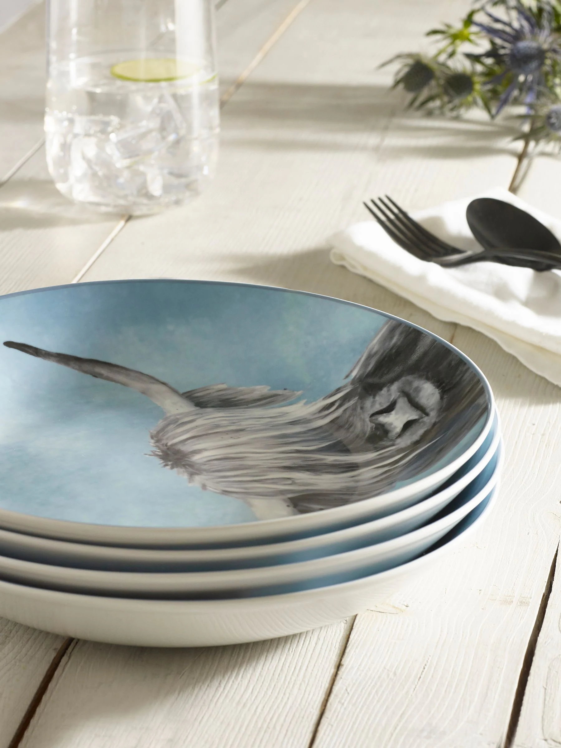 Set van 4 Hamish the Highland Cow pastaschalen