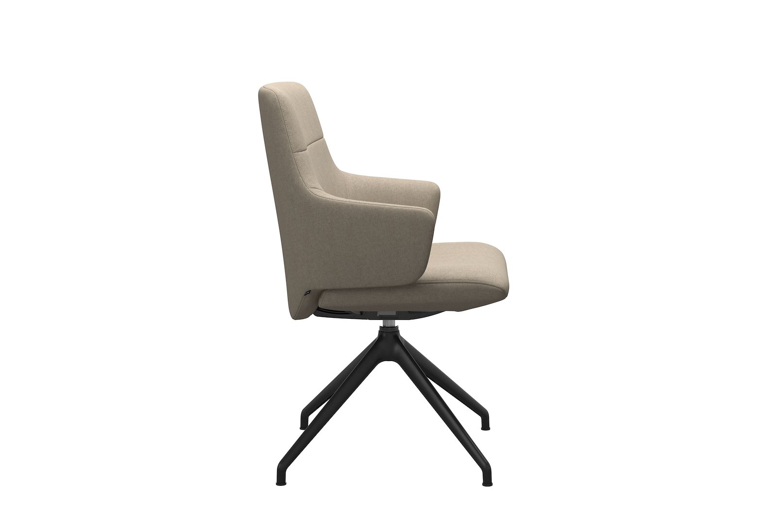 Chilli spisestol Tekstil Calido - Light Beige - Sort
