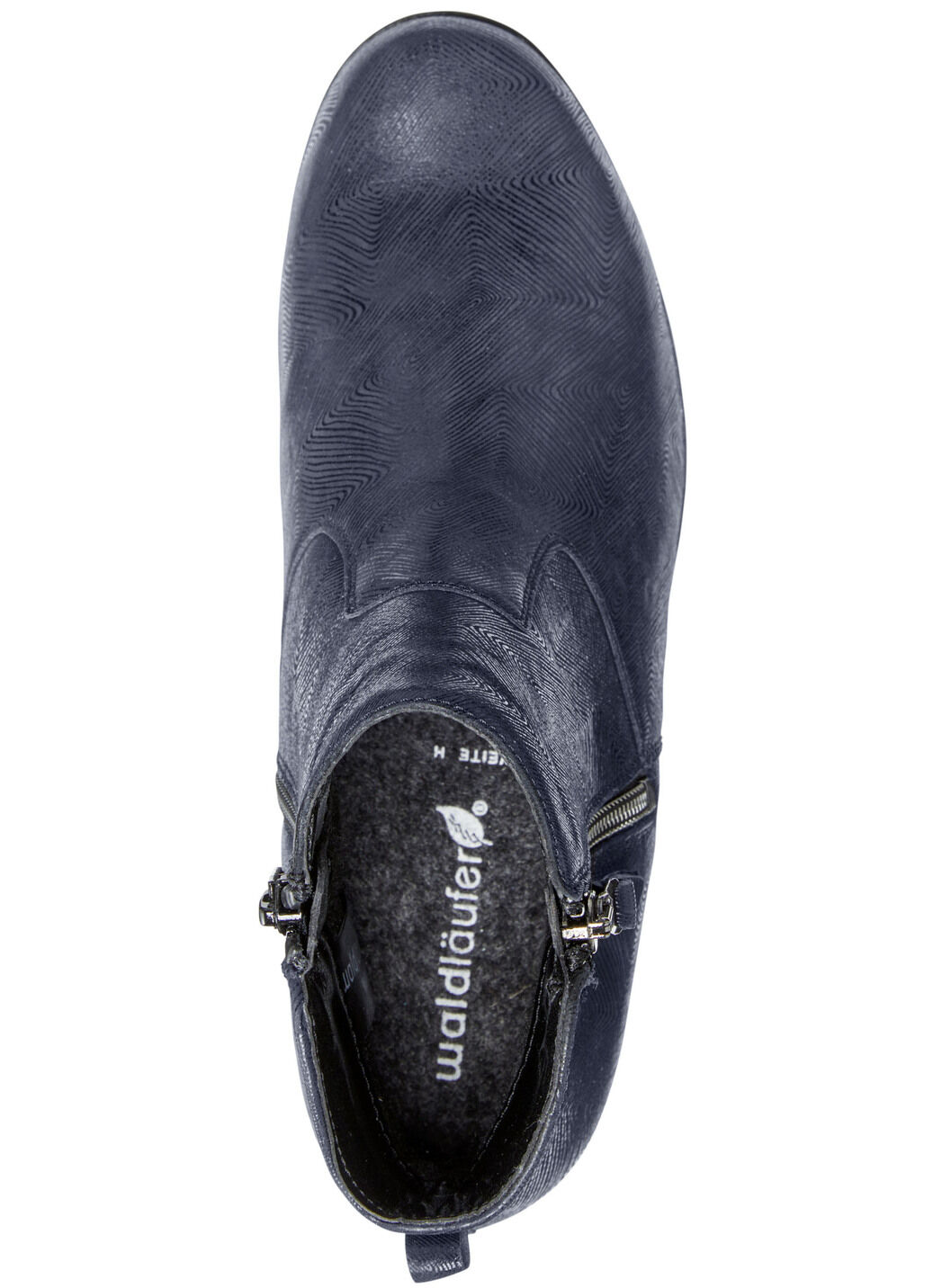 Waldläufer Stiefelette aus effektvoll geprägtem Leder