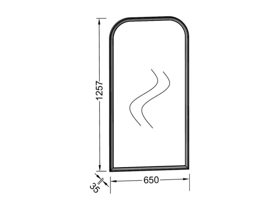 Pack plan vasque suspendu 3 trous JACOB DELAFON Cléo 1889 + miroir + colonne droite + siphon or
