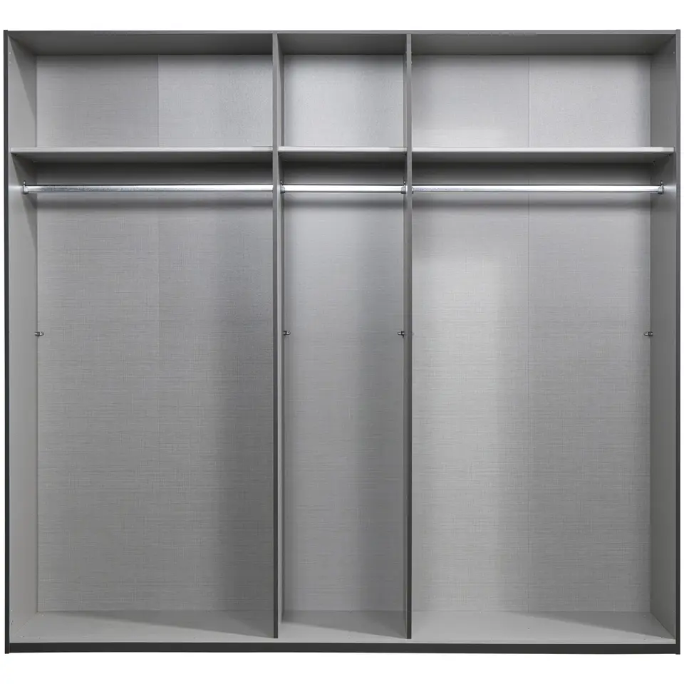 Kledingkast Milaan 5-deurs - grafiet - 236x225x58 cm