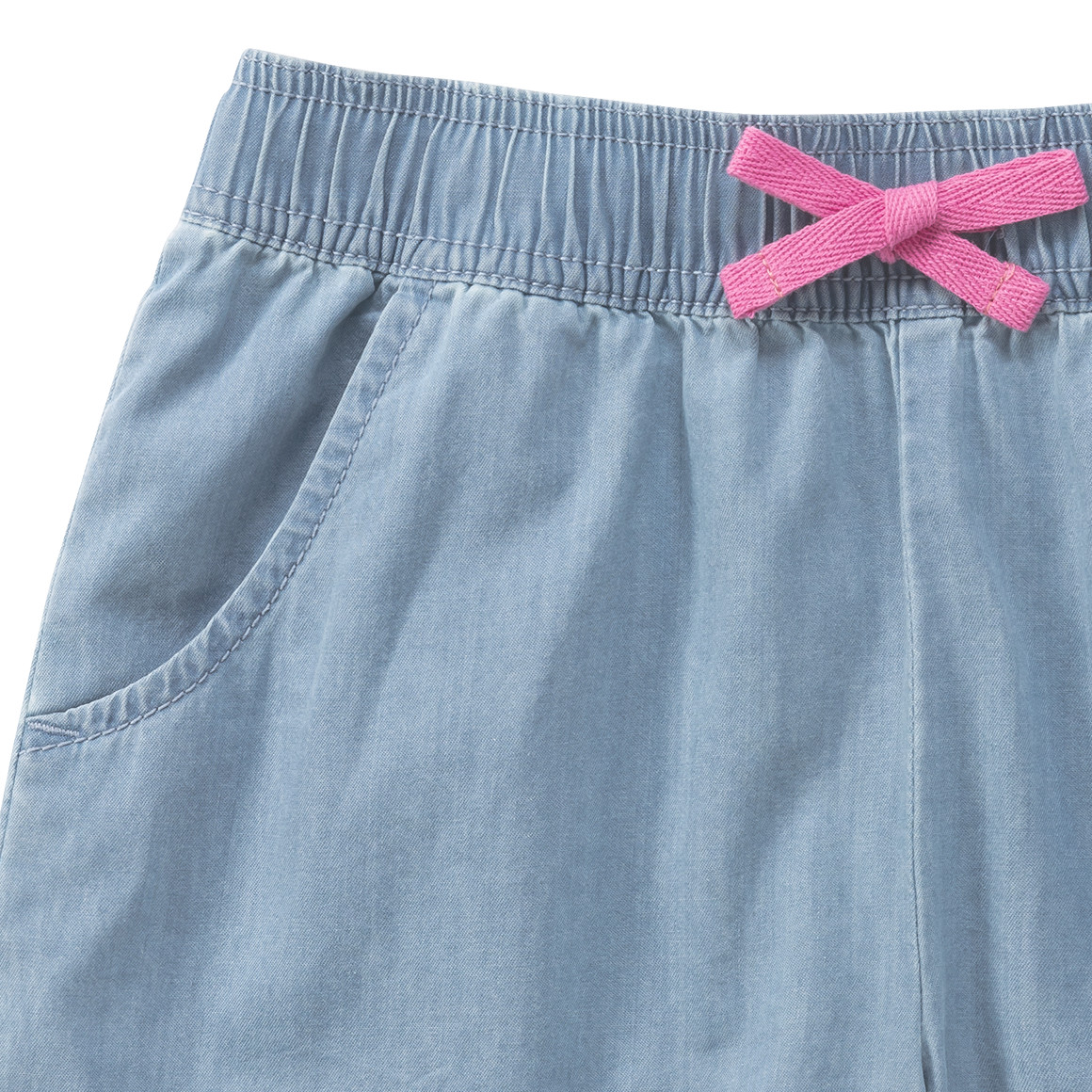 Yigga Mädchen Shorts in Denim-Optik hellblau