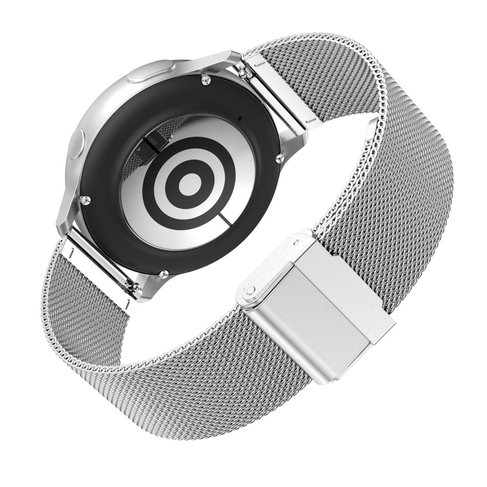 Samsung Galaxy Watch 42mm / Watch Active 2 / Watch Active / Gear Sport Edelstahl Armband Milanaise - Silber