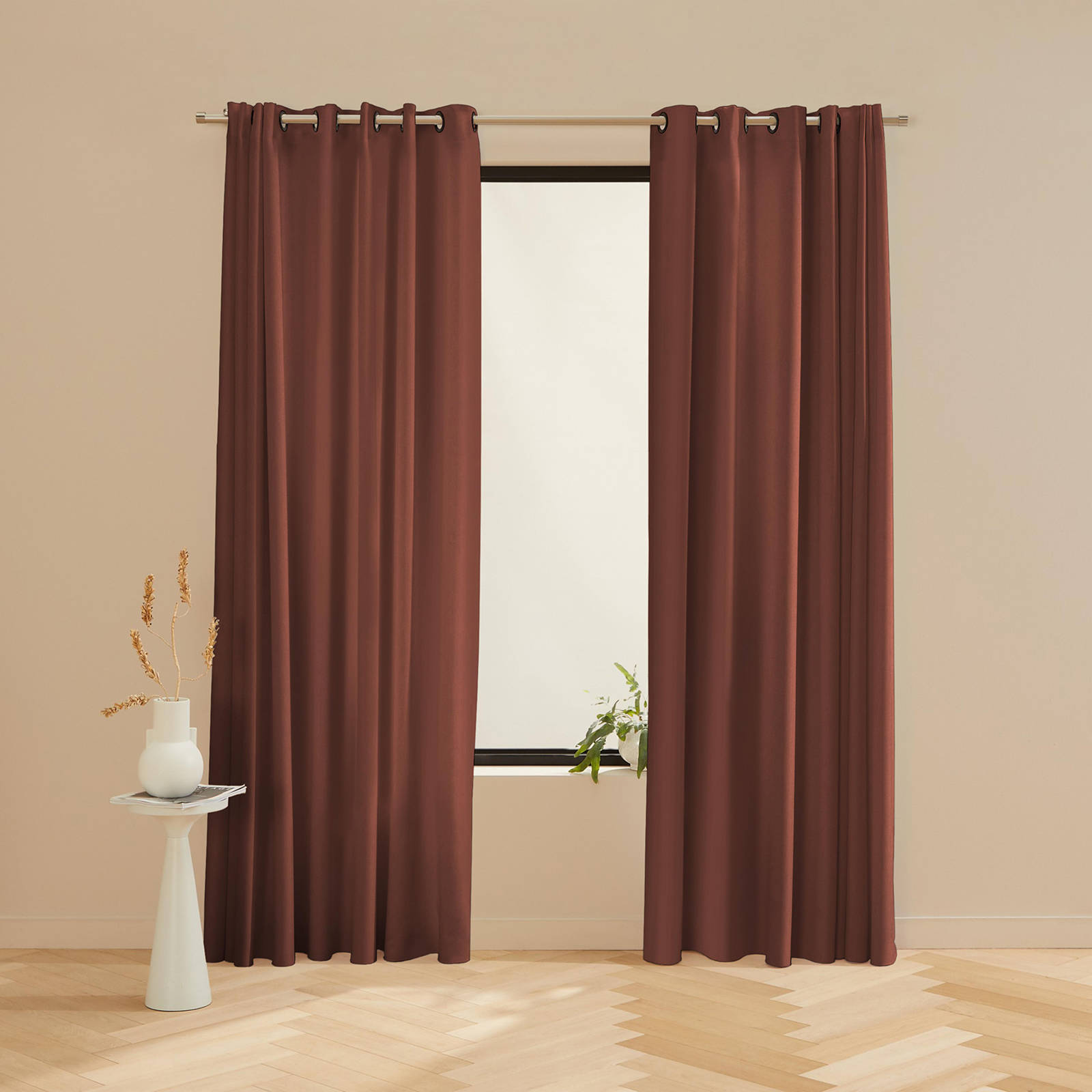 NOUS Living verduisterend gordijn Helena 43 maroon