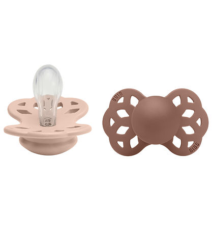 BIBS Infinity Schnuller - 2er-Pack - Gr. 1 - Symmetrisch - Blush