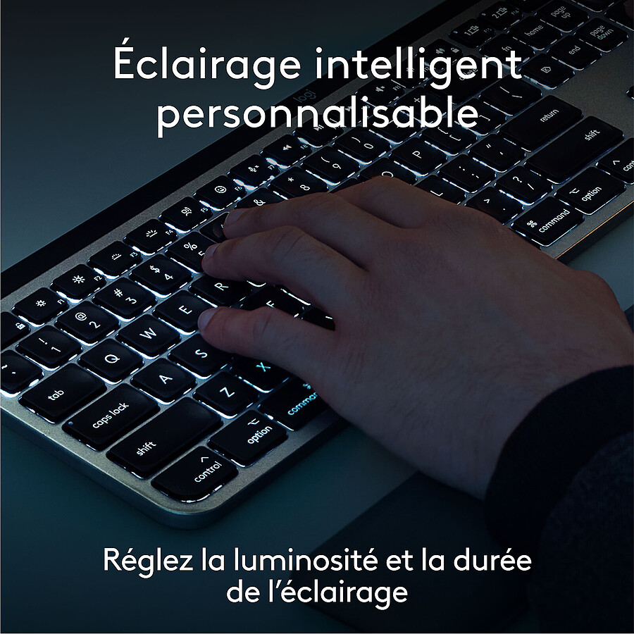 Logitech MX Keys S for Mac - Gris Pâle
