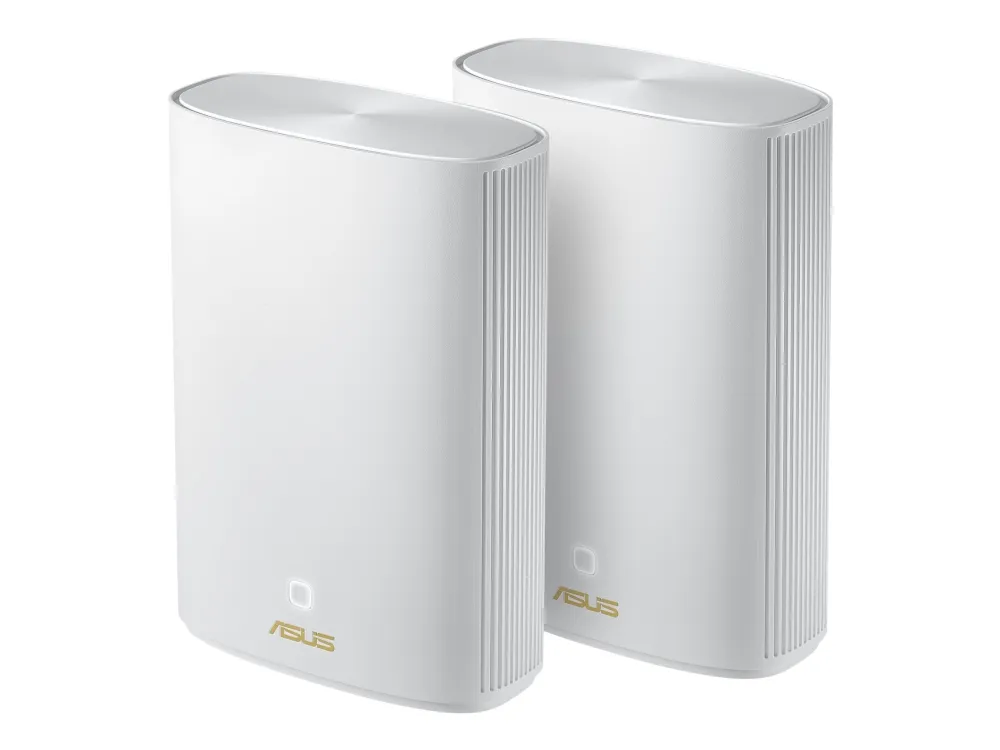 ASUS ZenWiFi AX Hybrid (XP4) - Wi-Fi-system - (2 routere) - op til 5500 sq.ft - mesh 1GbE, HomePlug AV (HPAV) 2.0 - Wi-Fi 6 - Dual Band