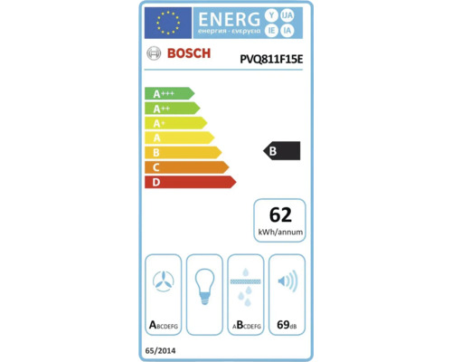 Bosch inductiekookplaat met geïntegreerde afzuigkap, 802 x 522 mm, 4 kookzones, PVQ811F15E