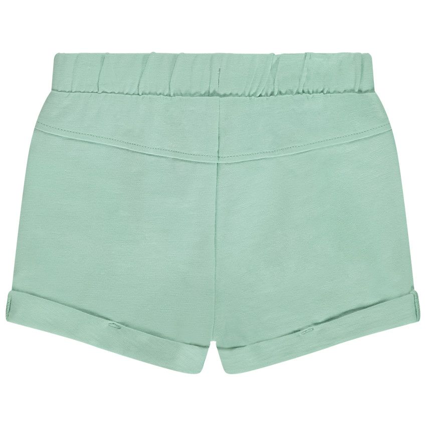 Short uni en jersey slub pour bébé fille - Vert