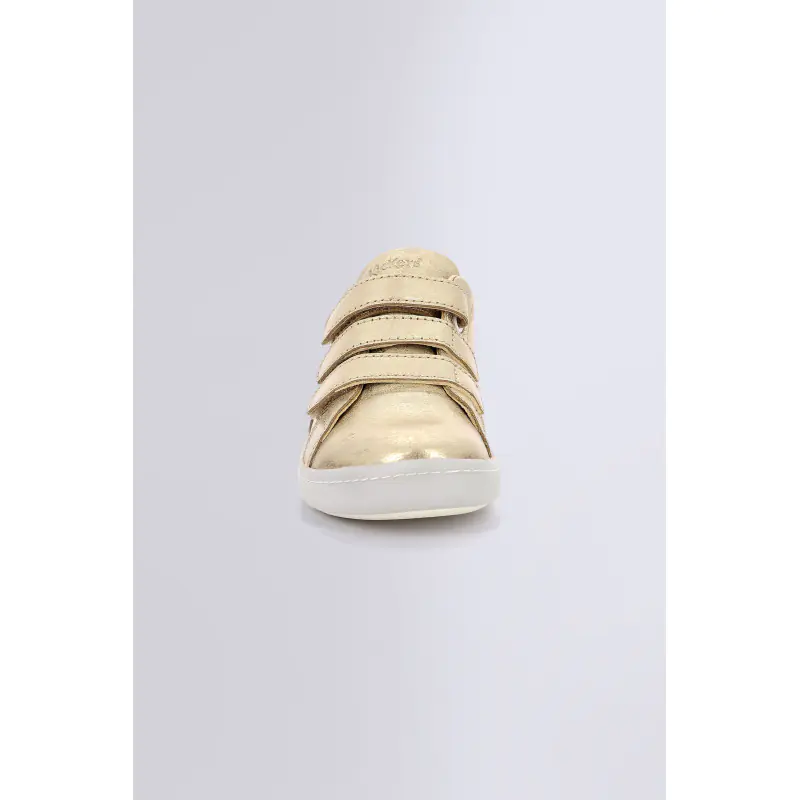 Kickpomkro Beige champagne BASKETS BASSES Cuir Fille
