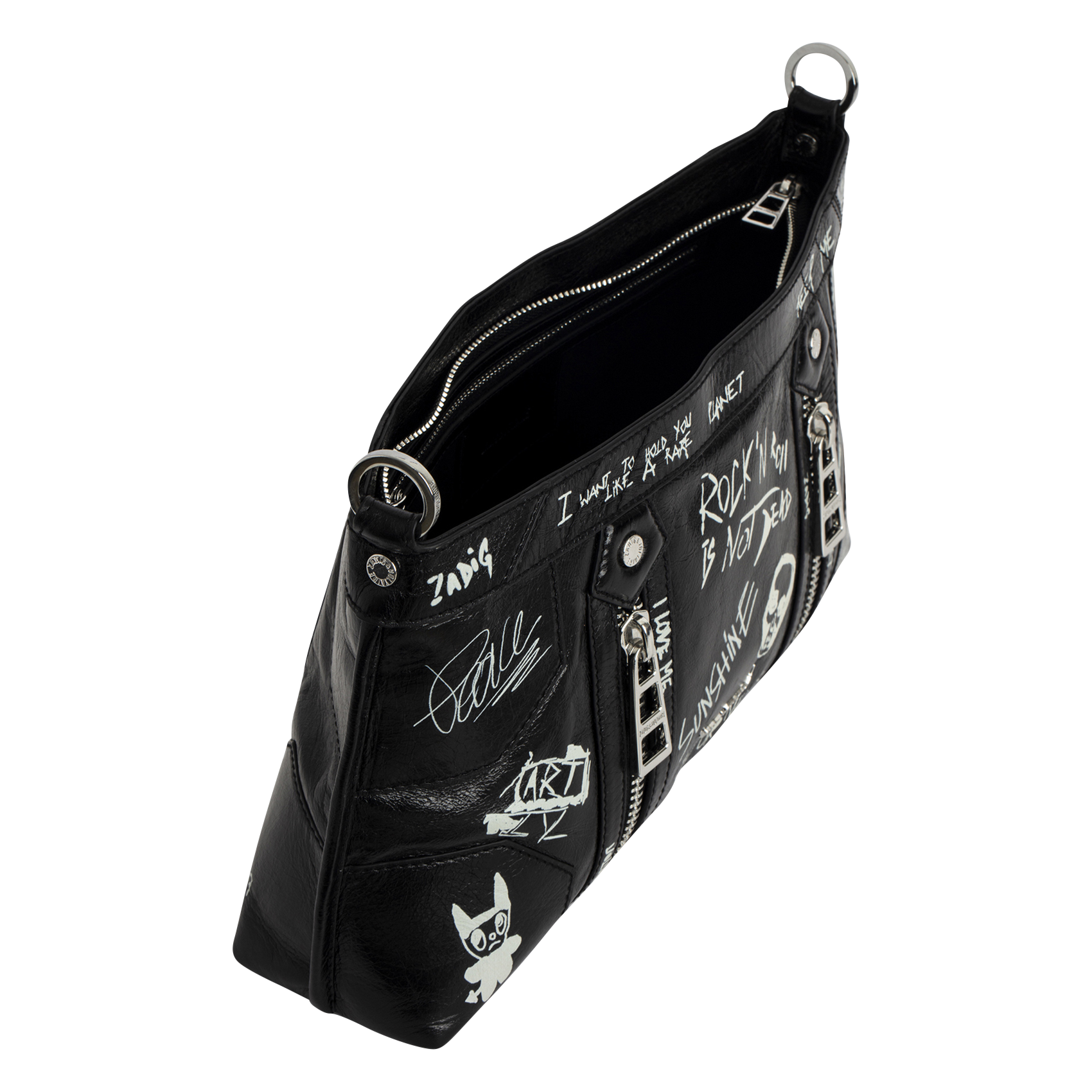 SUNNY - Sac bandoulière en cuir | Noir