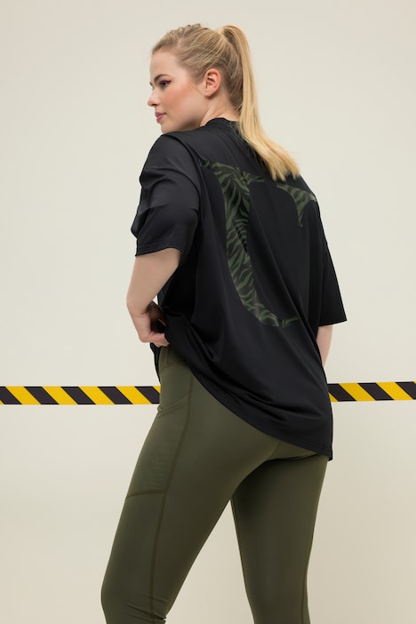 Oversize-Shirt, Statement-Print, U Rückenprint, Rundhals, Halbarm