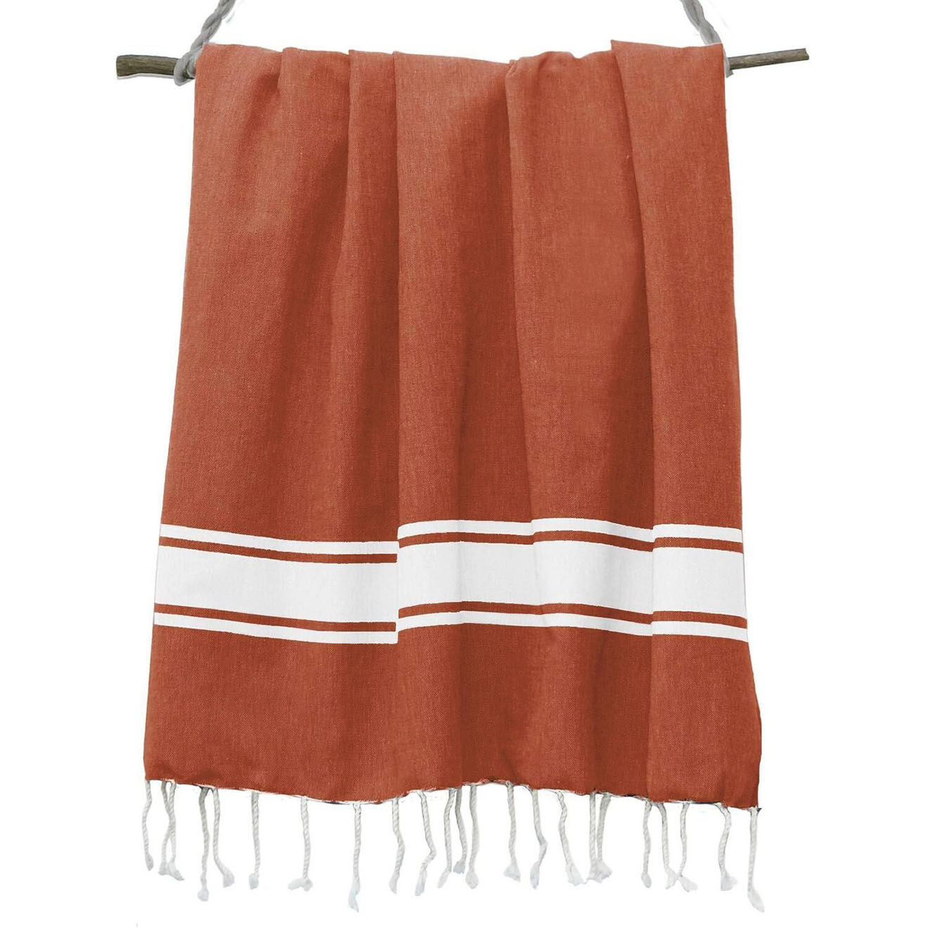 Febronie Fouta Traditionelle St Tropez terracotta - 100x200 cm
