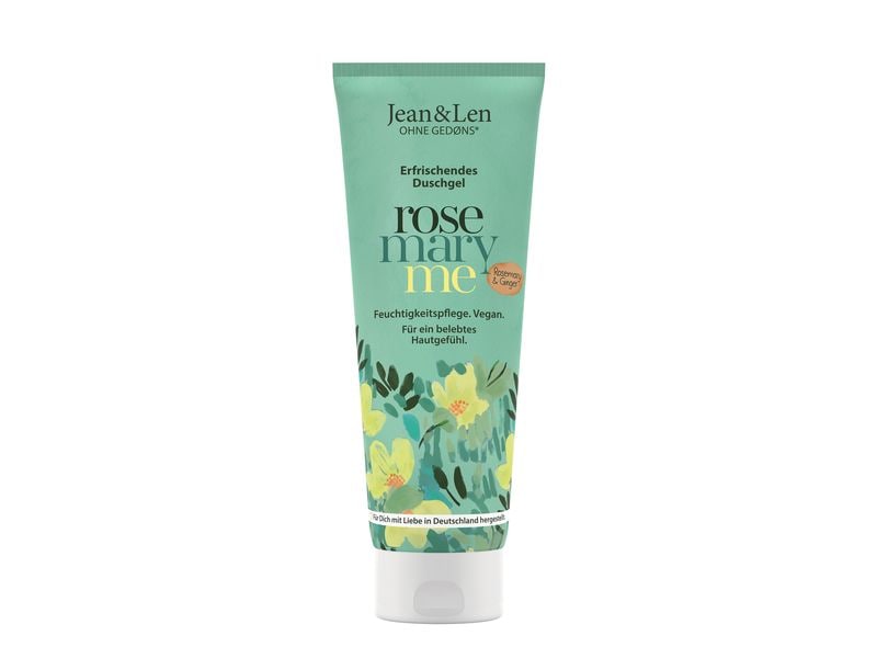 Jean & Len Duschgel Rosemary and Ginger 250 ml Natürliches, belebendes Duscherlebnis, verfeinert mit Rosmarin- und Ingwer-Extrakt