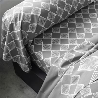 Linge de lit graphique style scandinave