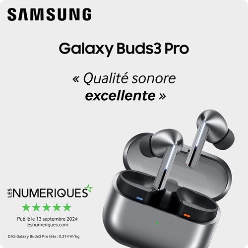 Ecouteurs Samsung GALAXY BUDS 3 PRO NOIR