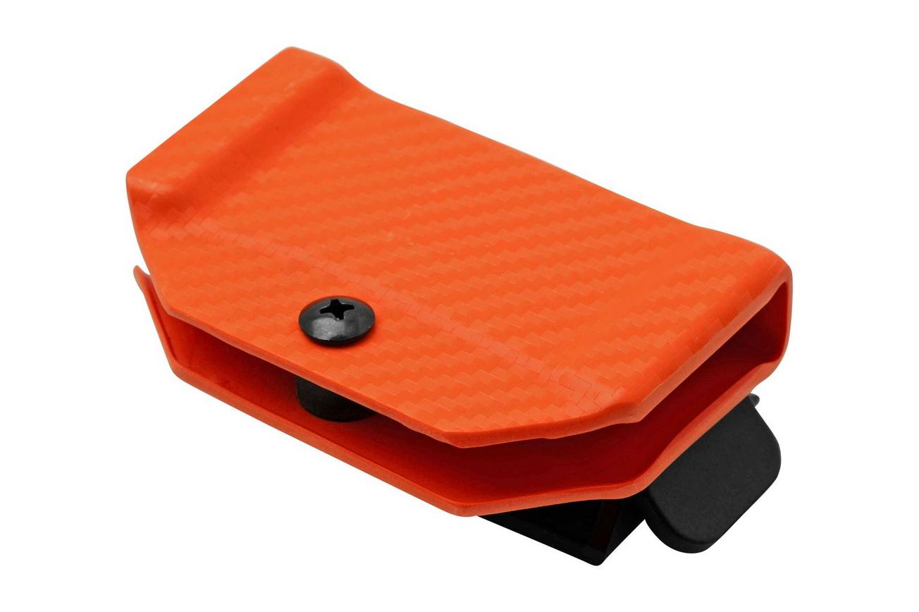 Clip And Carry Kydex Sheath Victorinox Spirit, Carbon Fiber Orange VSPIRIT-CF-ORNG riemholster