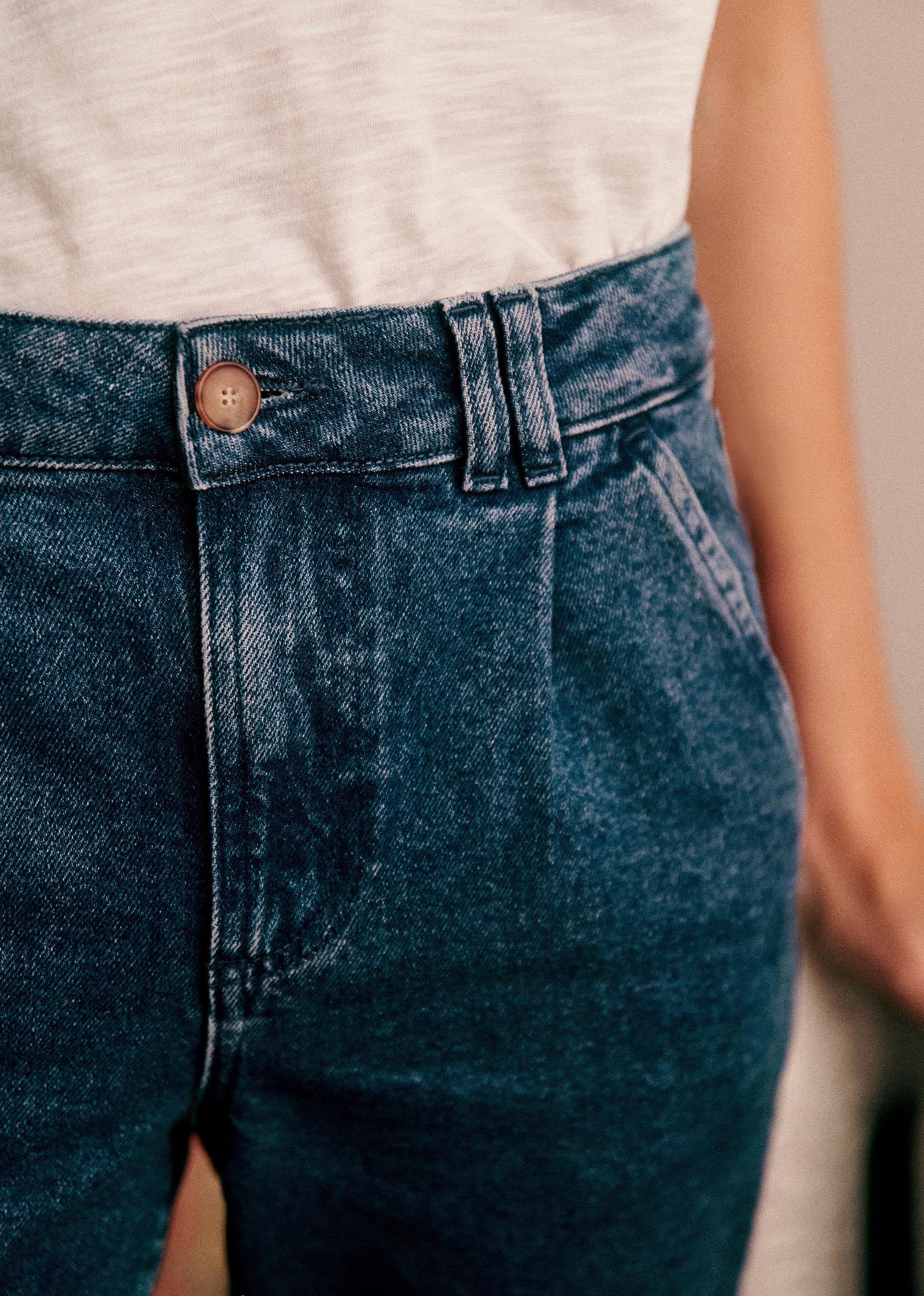 Pantalon Manu - Denim bleu - E-SHOP/BAS Pantalons 5905615