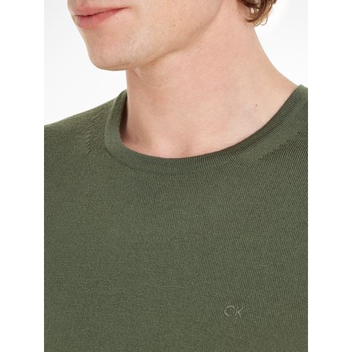 Calvin Klein Uld Striktrøje, Thyme, XXL