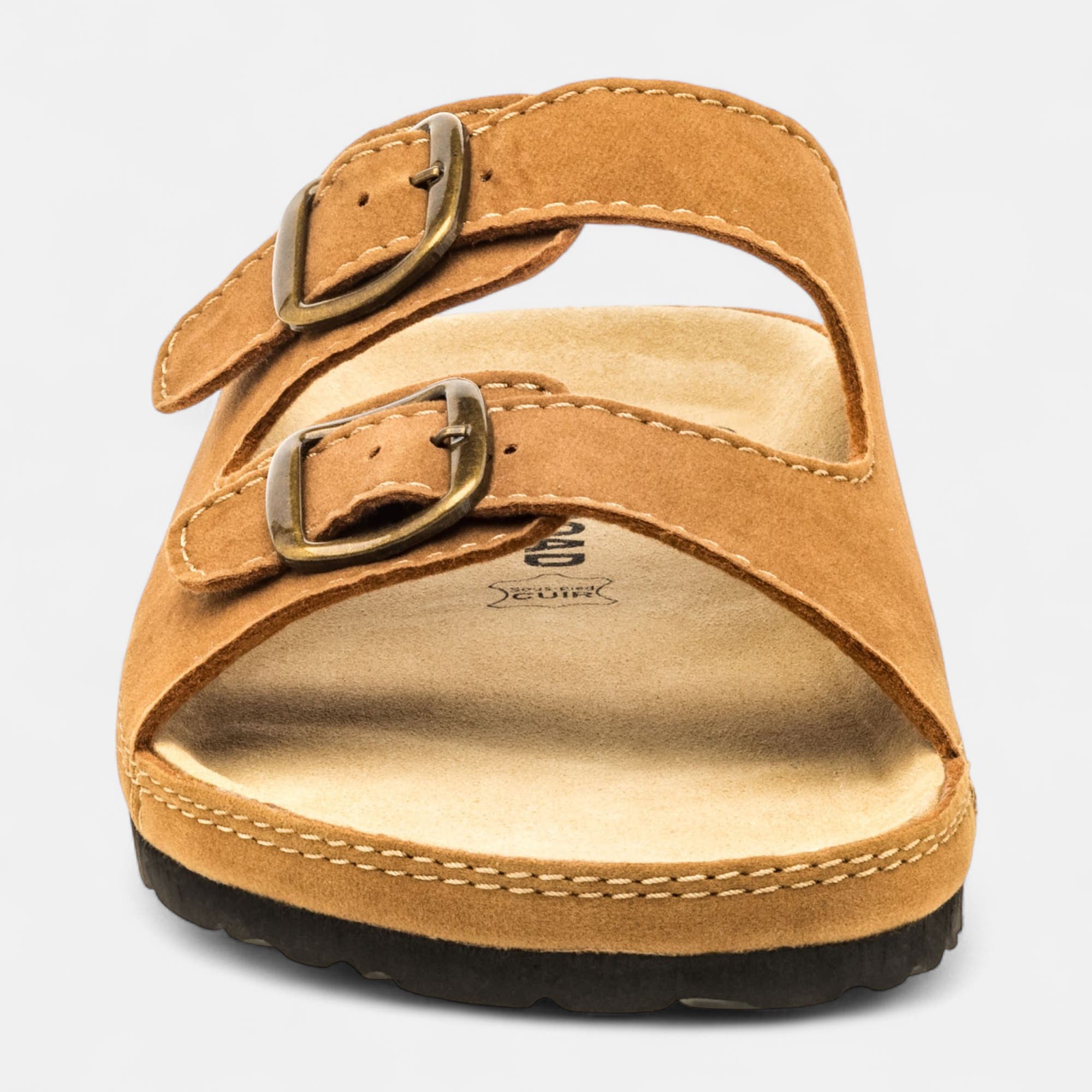 Mules semelle liège Homme camel
