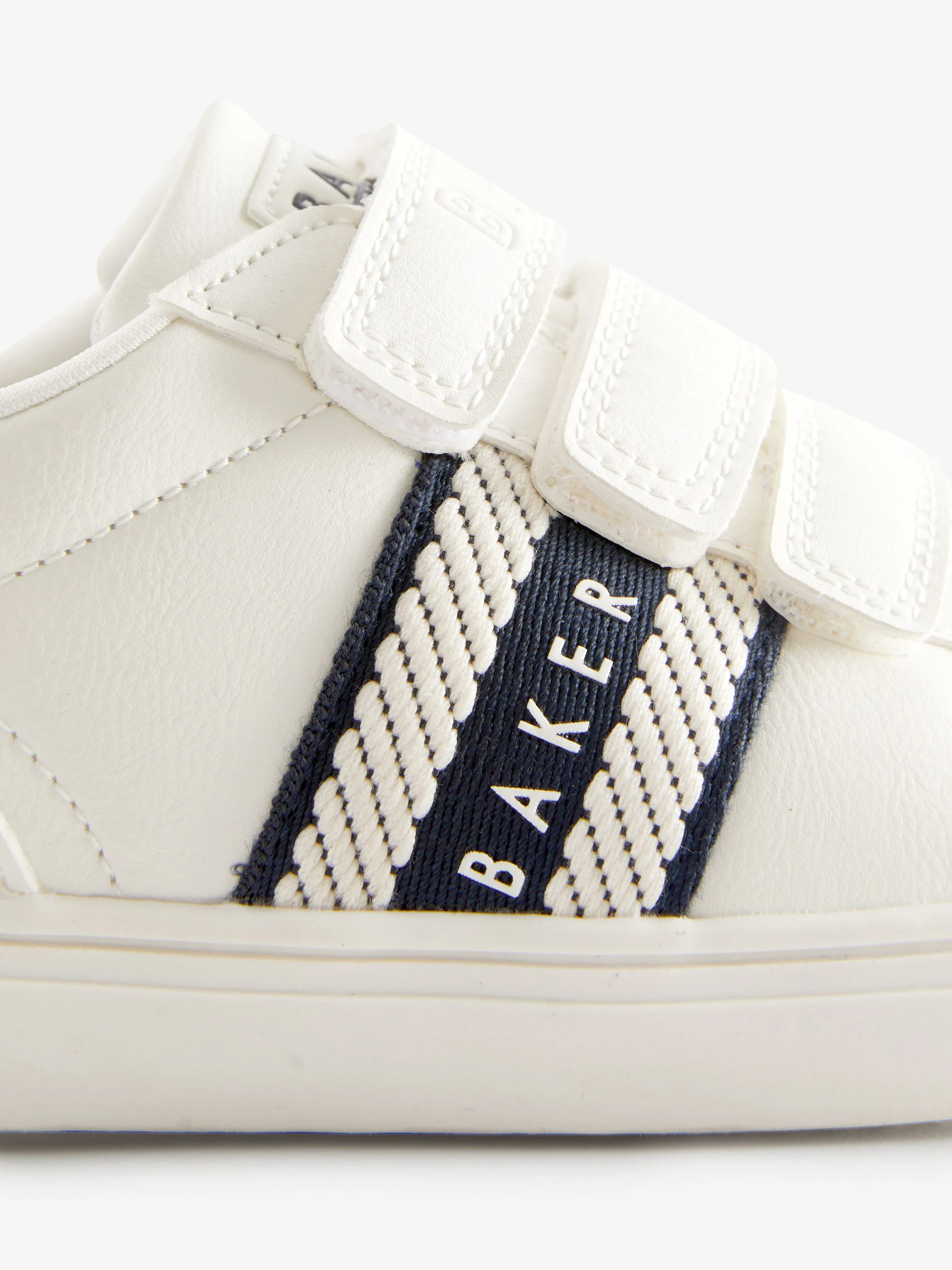 Wit/blauw - Baker by Ted Baker sneakers met logobies voor jongens