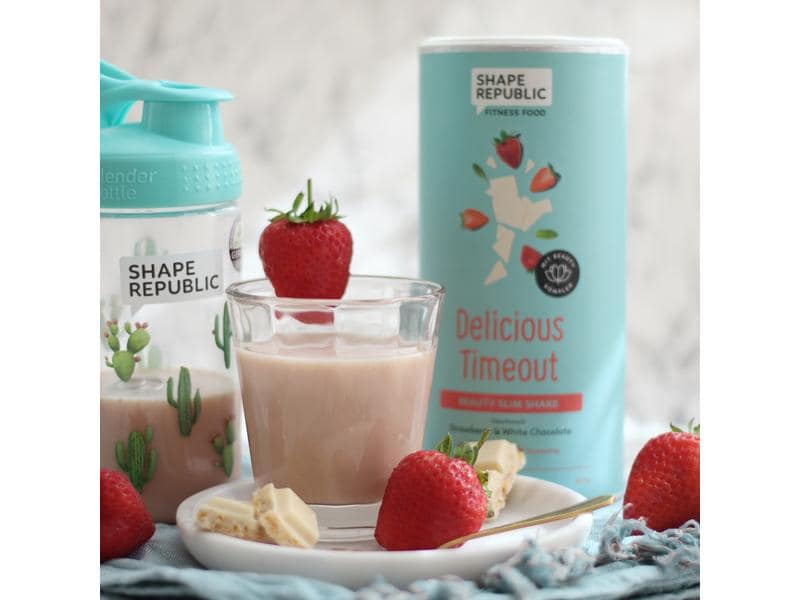 Shape Republic Slim Shake Strawberry and White Chocolate mi Delicious Timeout Abnehm-Shake