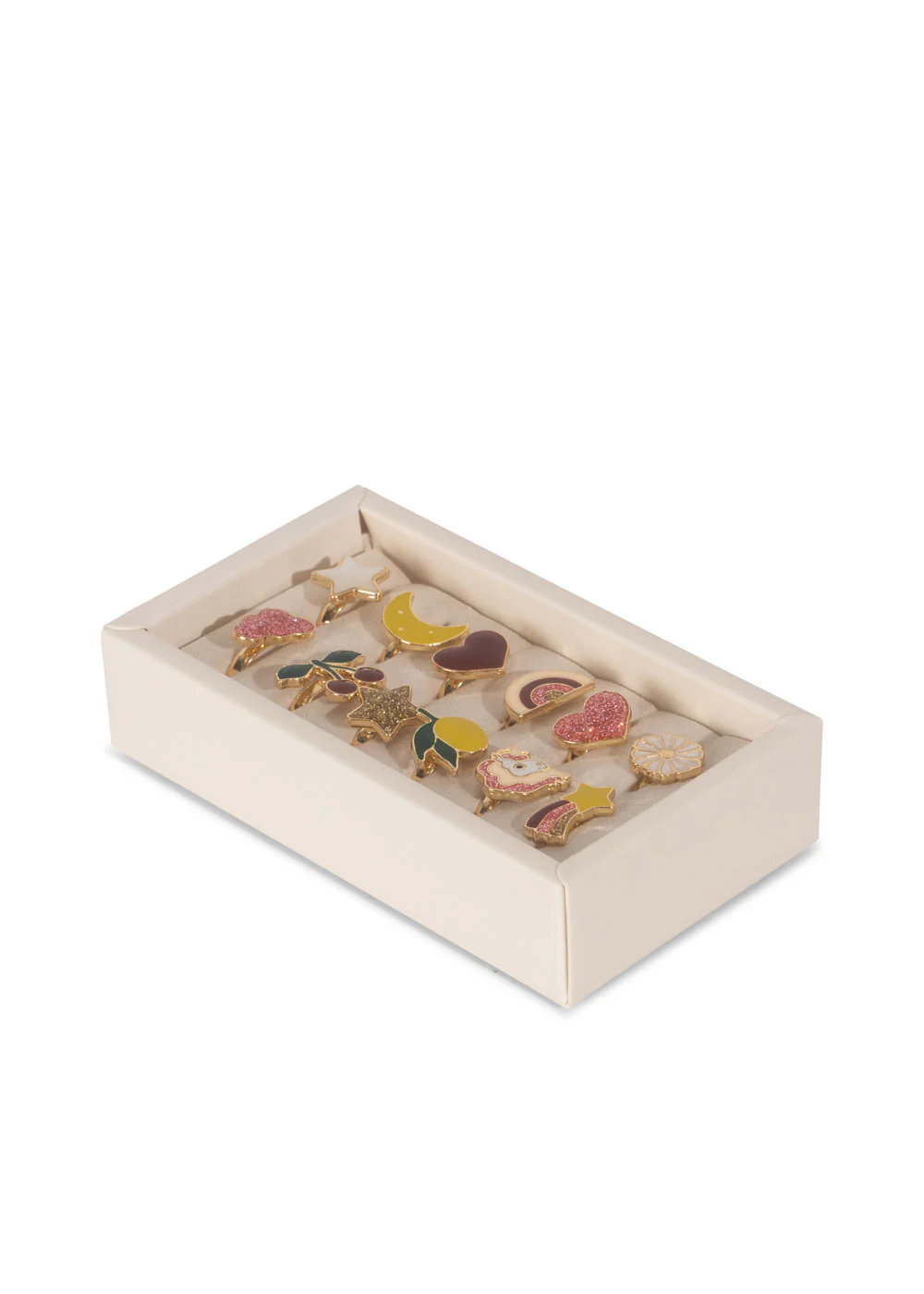 12 pak fingerringe - multi color - OS