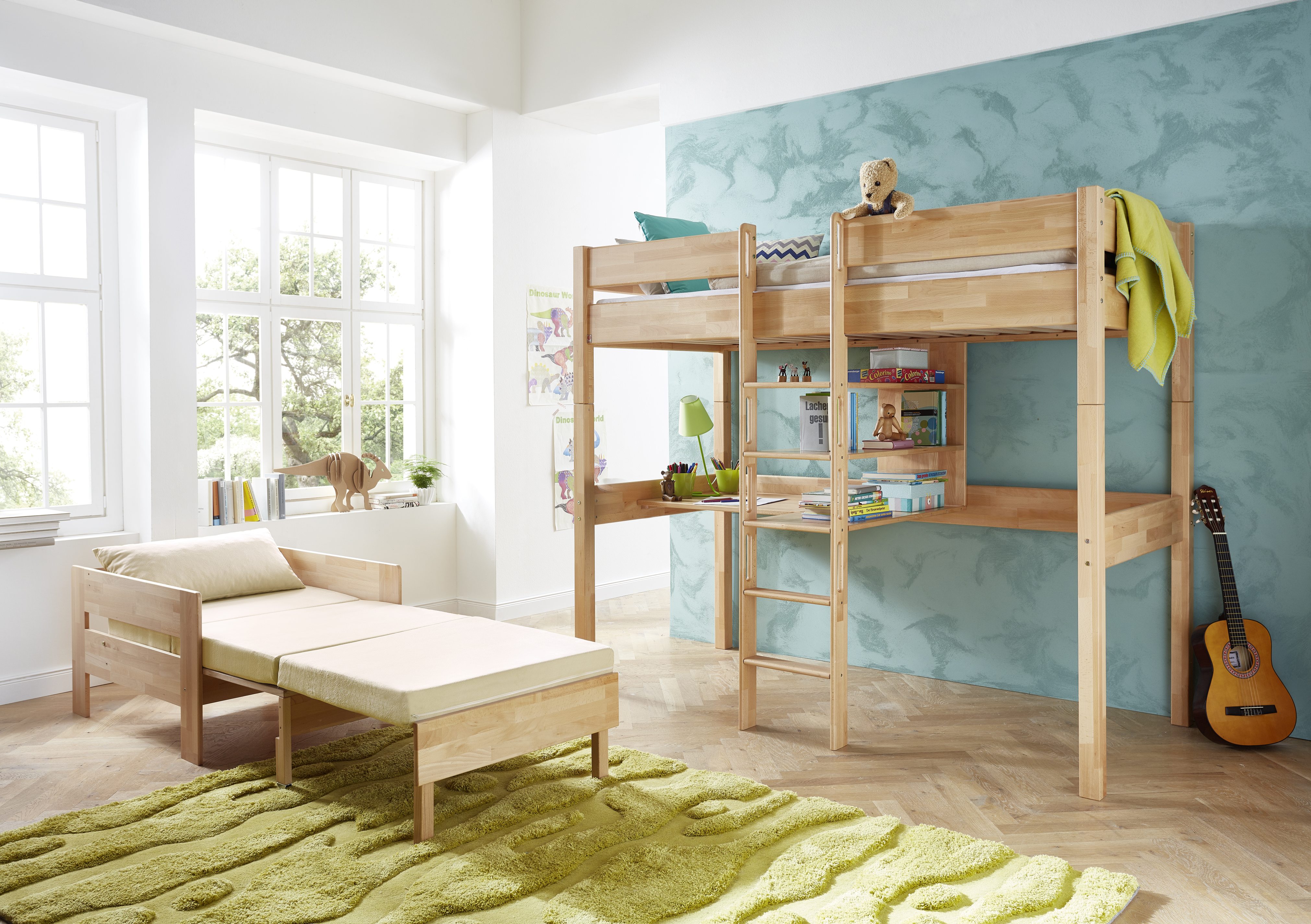 Relita Zusatz-Sessel NOEL Buche massiv natur lackiert inkl. Sitzkissen