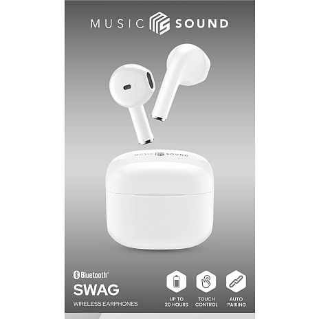 Music Sound Swag TWS trådløse in-ear høretelefoner - hvid