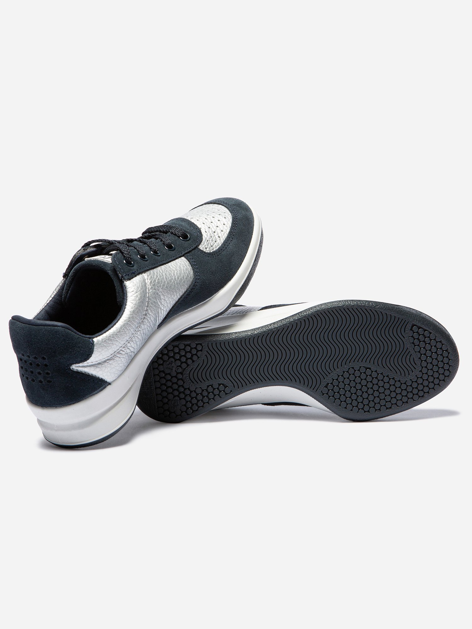 Baskets Femme Fabriquées en France Cuir Marine