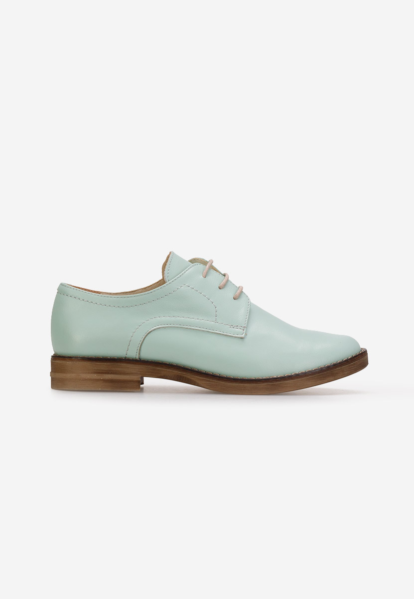 Chaussures derby en cuir turquoise Otivera