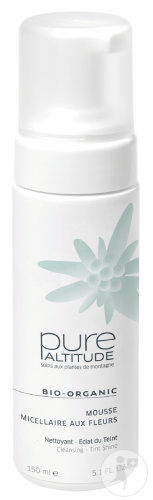 Pure Altitude Bio-Organic Mousse Micellaire Aux Fleurs Flacon-Pompe 150ml