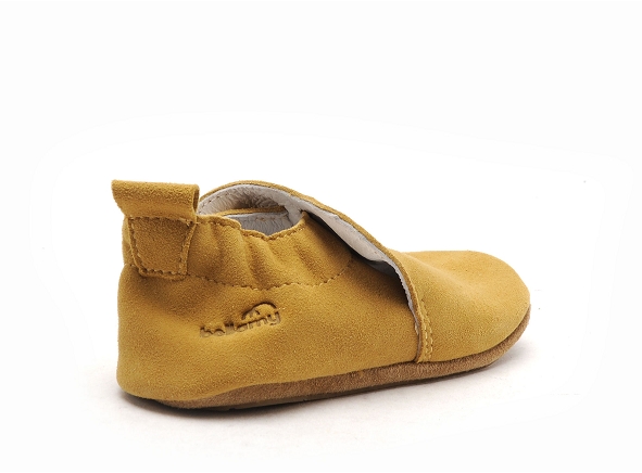 Bellamy chaussons bebe valentines tic velours marron