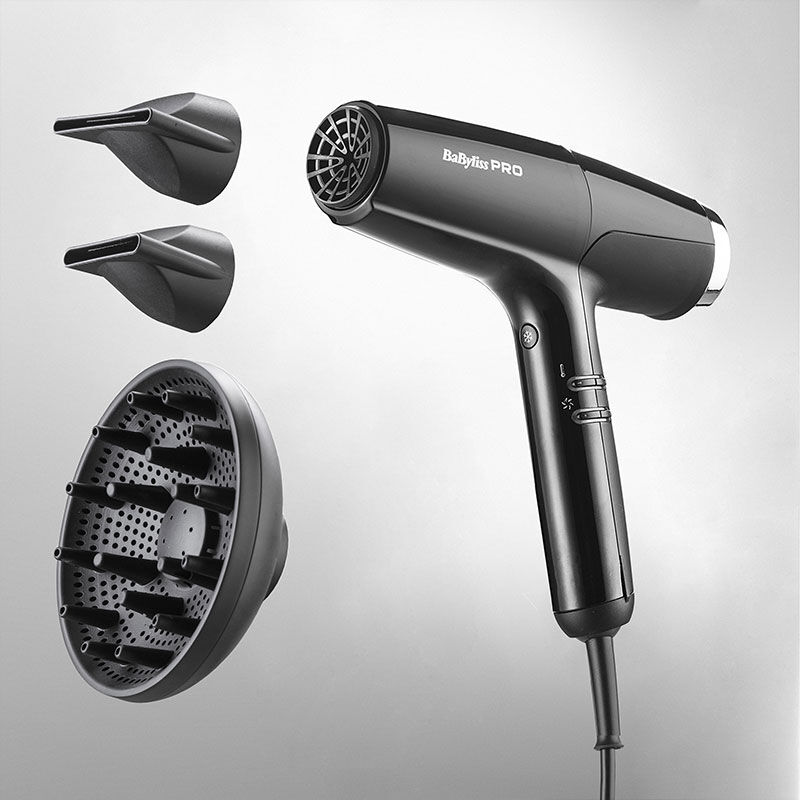 Sèche cheveux Falco noir et argent