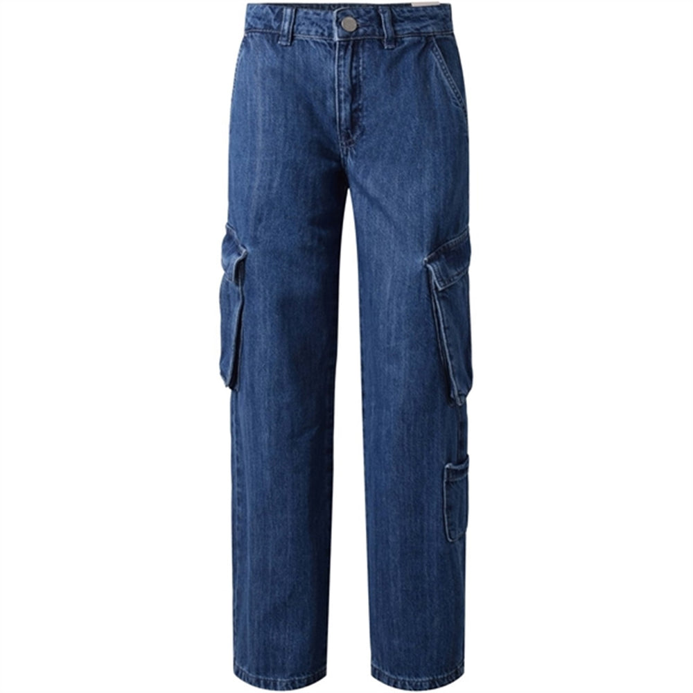 Denim Cargo Bukser Dark Blue Used - HOUNd