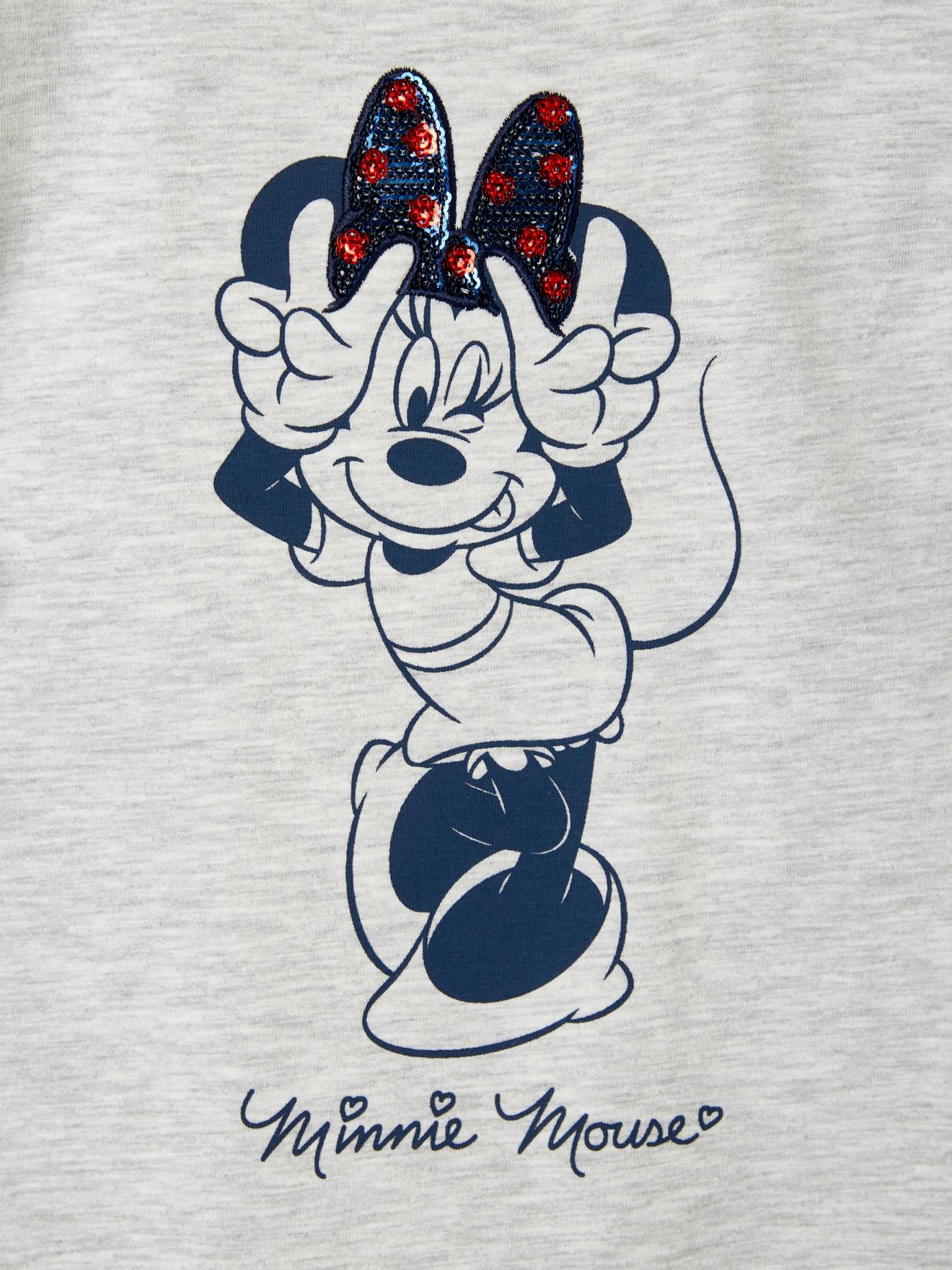 Conjunto DS Minnie® de camiseta e shorts, cinza mesclado médio