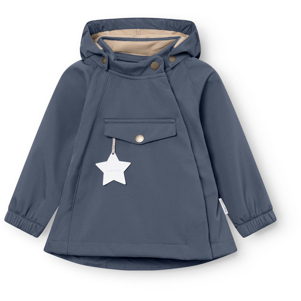 Køb Mini A ture Ombre Blue Matwai Softshell Jacket. Grs
